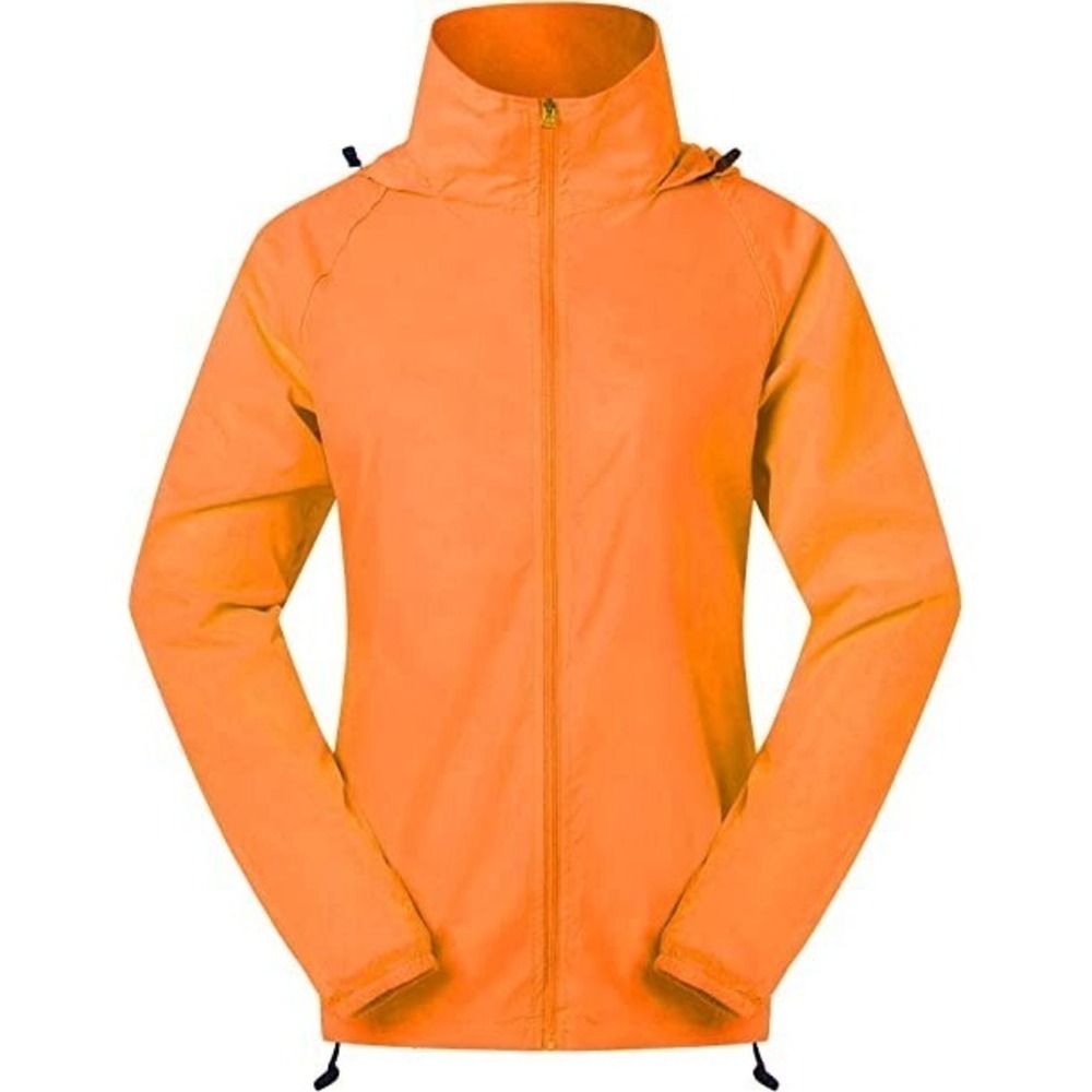 Spmor Women's Lightweight Waterproof Jacket Packable Windbreaker Running Coat M